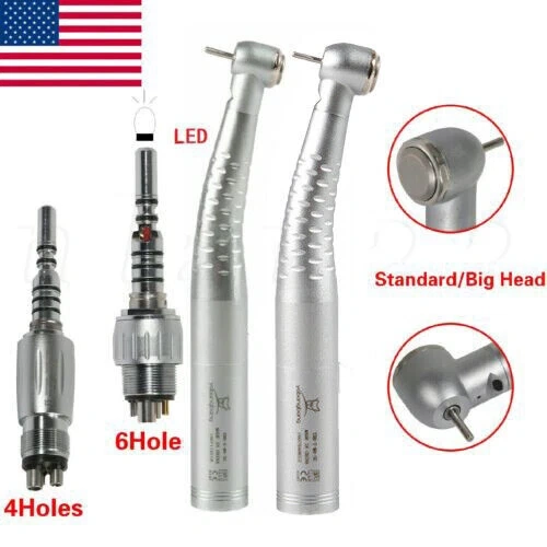YABANGBANG Dental Fiber Optic LED High Speed Handpiece /+LED Quick Coupler 4H/6H