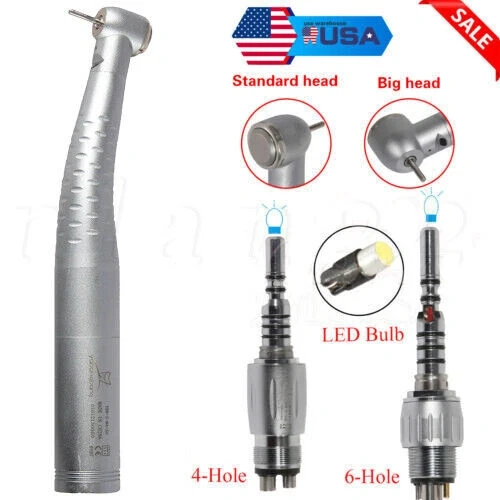 YABANGBANG Dental Fiber Optic LED High Speed Handpiece /+LED Quick Coupler 4H/6H
