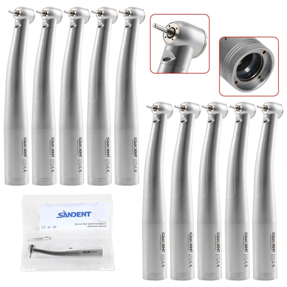 10x SANDENT Dental Fiber Optic LED Handpiece High Speed fit KAVO TYPE Quick Coupler 4/6Hole