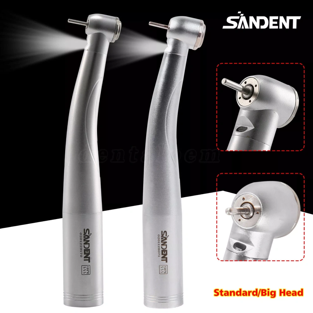 SANDENT Dental LED Fiber Optic Turbine handpiece fit KaVo Multiflex Coupler standard head/large head