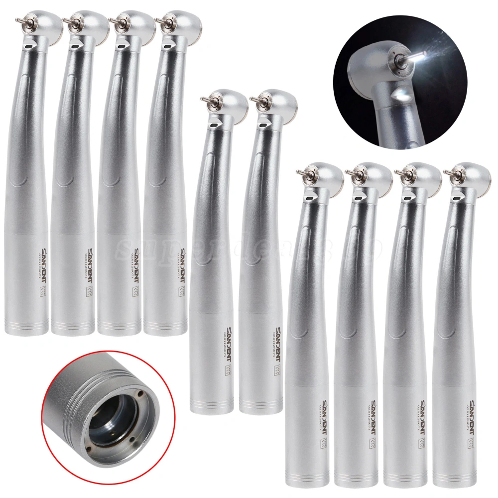 SANDENT Dental LED Fiber Optic Turbine handpiece fit KaVo Multiflex Coupler standard head/large head