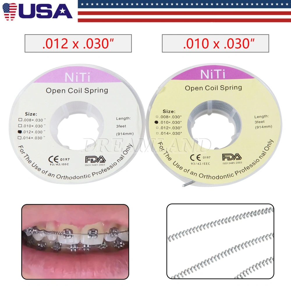 Dental Orthodontic Super Elastic Niti Round Arch Wire Ovoid Form