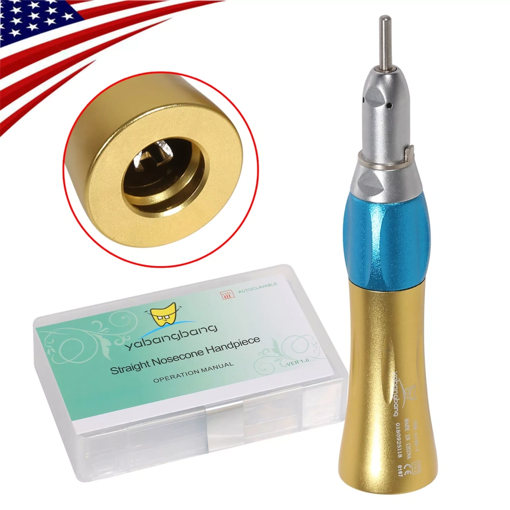 Dental low speed Handpiece kit contra angle +straight +air motor handpiece 4 Hole