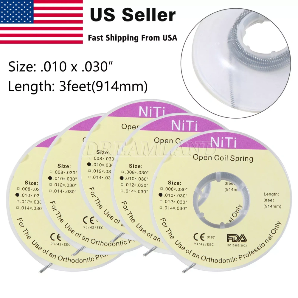 Dental Orthodontic Super Elastic Niti Round Arch Wire Ovoid Form