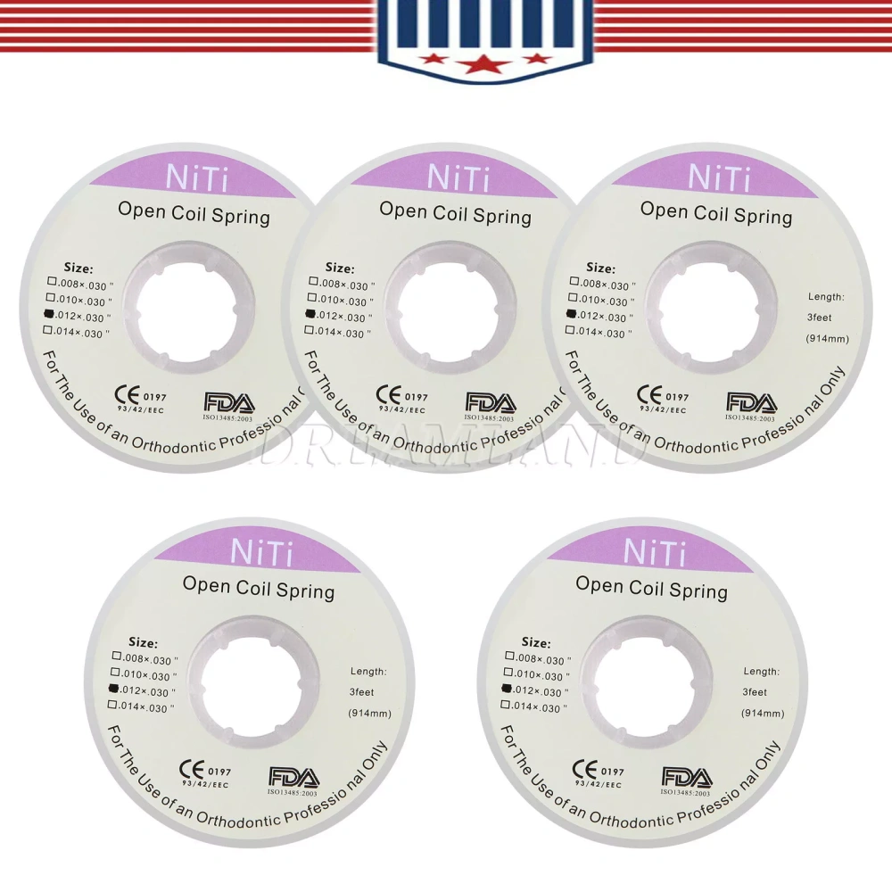 Dental Orthodontic Super Elastic Niti Round Arch Wire Ovoid Form