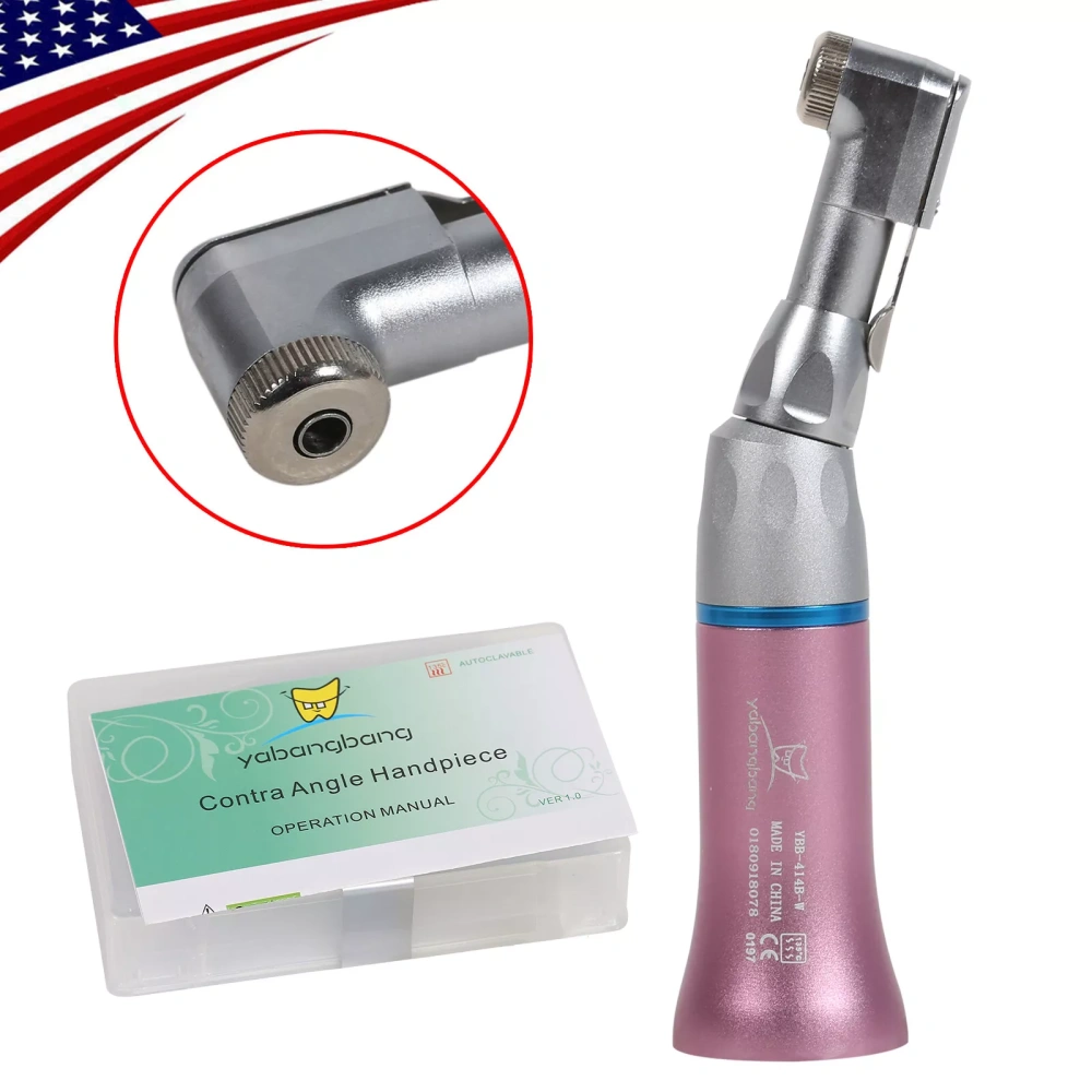 Dental low speed Handpiece kit contra angle +straight +air motor handpiece 4 Hole