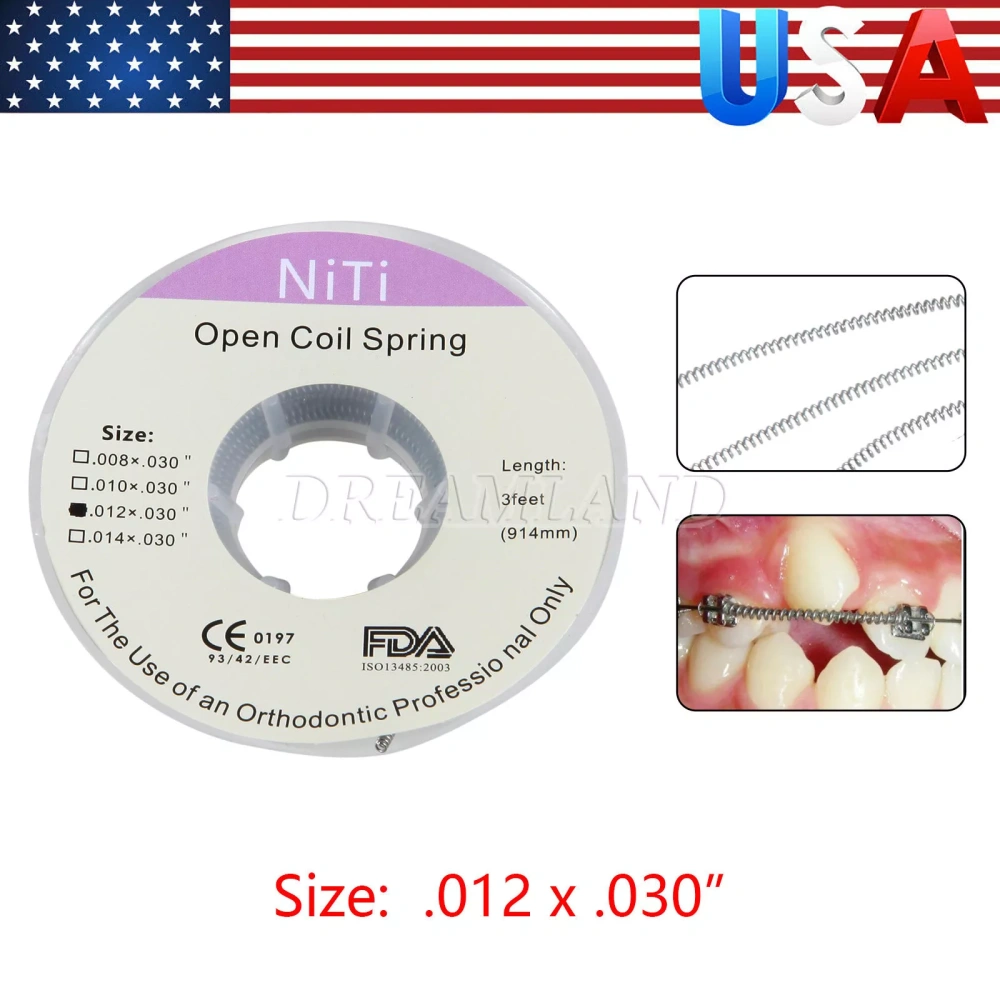 Dental Orthodontic Super Elastic Niti Round Arch Wire Ovoid Form