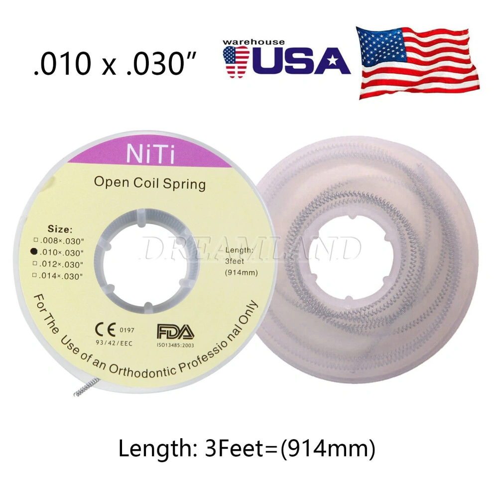Dental Orthodontic Super Elastic Niti Round Arch Wire Ovoid Form