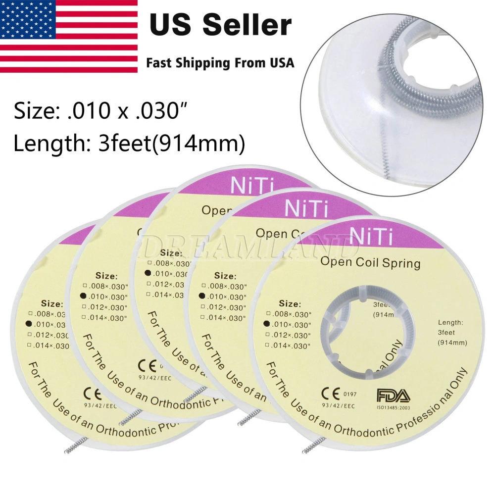 Dental Orthodontic Super Elastic Niti Round Arch Wire Ovoid Form