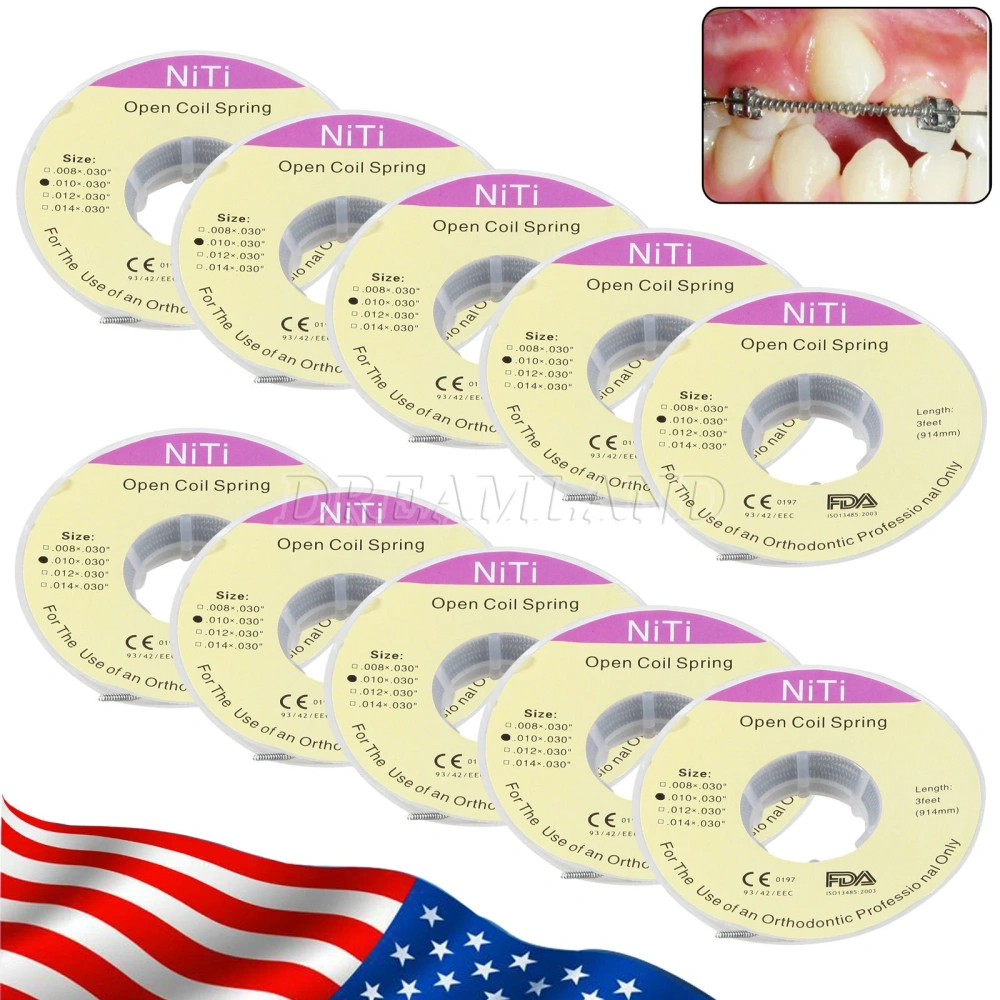 Dental Orthodontic Super Elastic Niti Round Arch Wire Ovoid Form