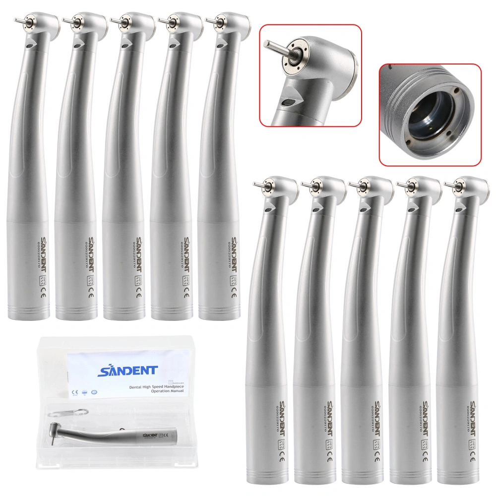 SANDENT Dental LED Fiber Optic Turbine handpiece fit KaVo Multiflex Coupler standard head/large head