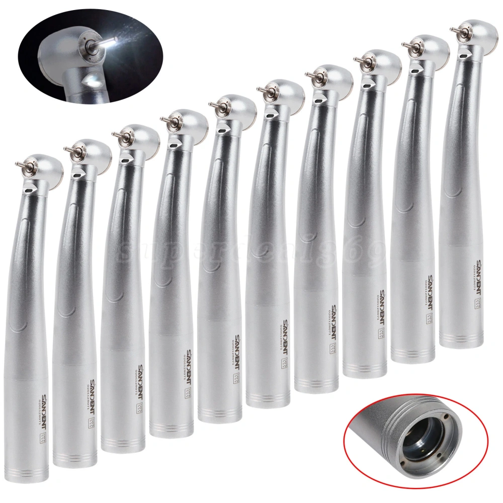 SANDENT Dental LED Fiber Optic Turbine handpiece fit KaVo Multiflex Coupler standard head/large head