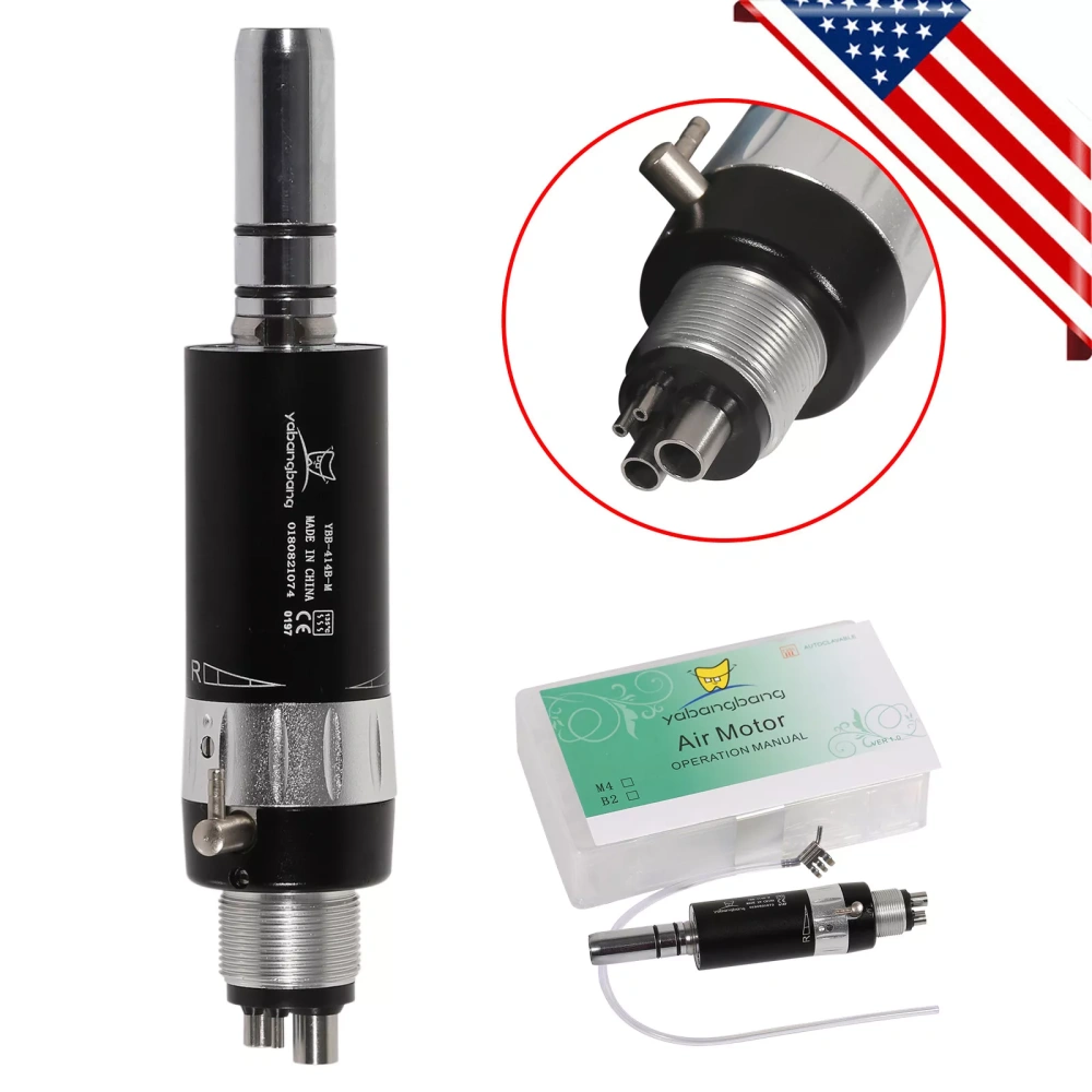 Dental low speed Handpiece kit contra angle +straight +air motor handpiece 4 Hole