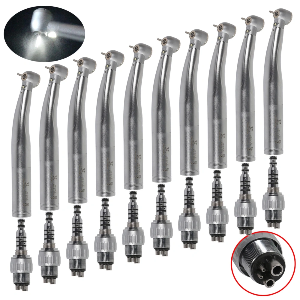 Dental LED E-generator High Speed Handpiece Turbine Large head + Quick Coupler 4Hole fit KaVo