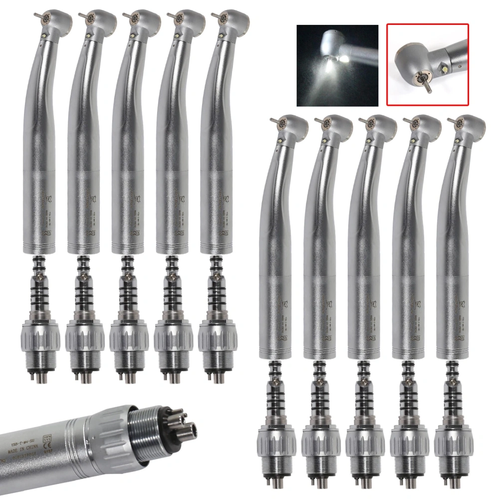 Dental LED E-generator High Speed Handpiece Turbine Large head + Quick Coupler 4Hole fit KaVo