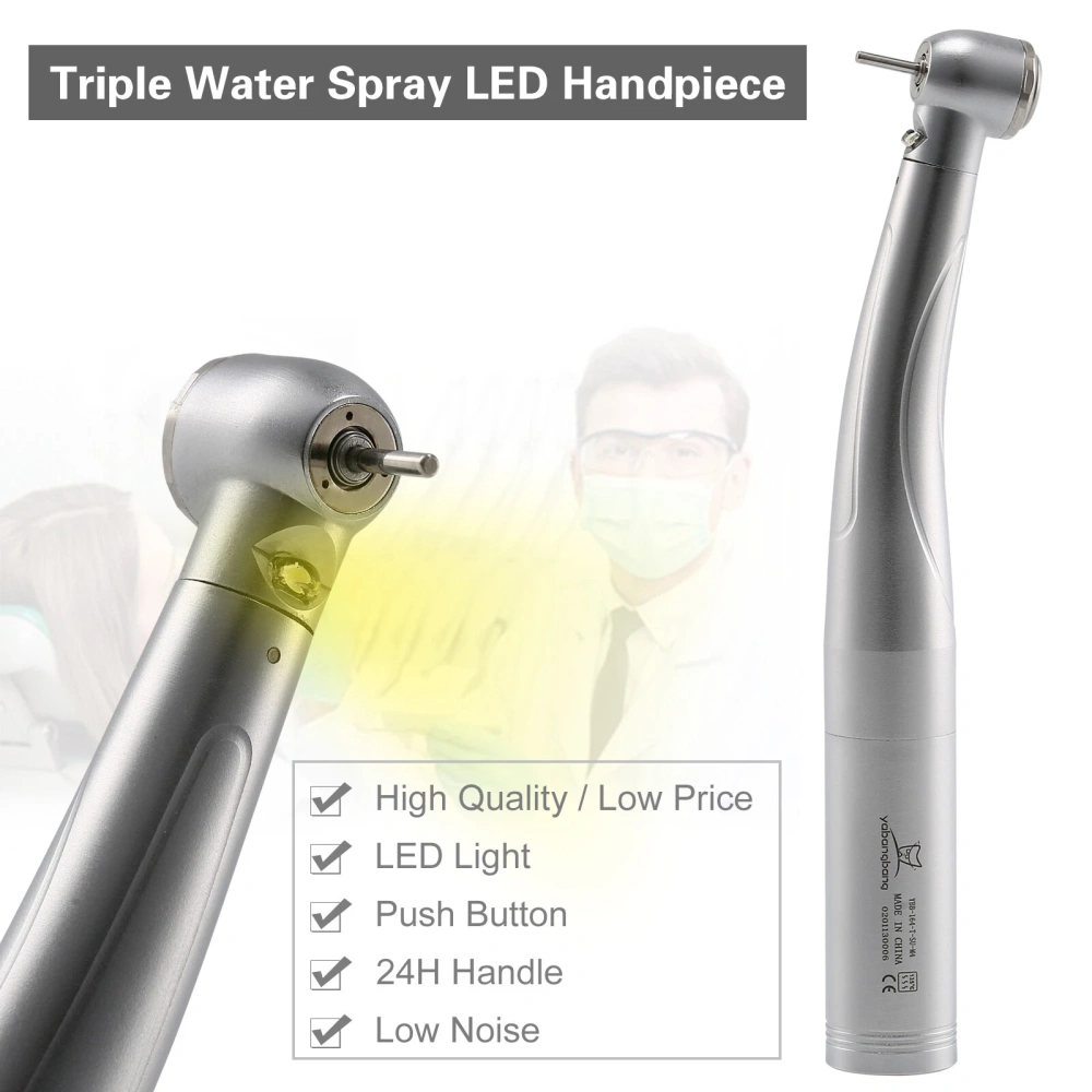 Dental LED E-generator High Speed Handpiece Turbine Large head + Quick Coupler 4Hole fit KaVo