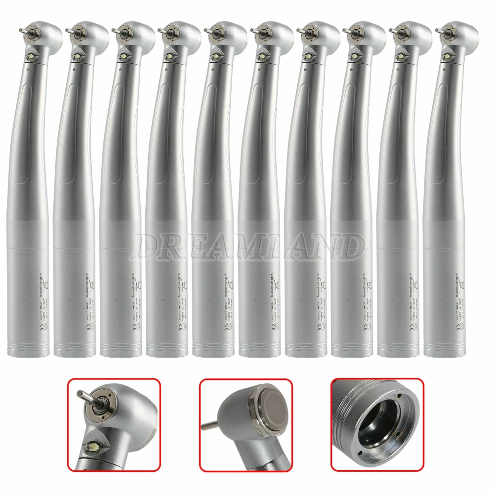 Dental LED E-generator High Speed Handpiece Turbine Large head + Quick Coupler 4Hole fit KaVo