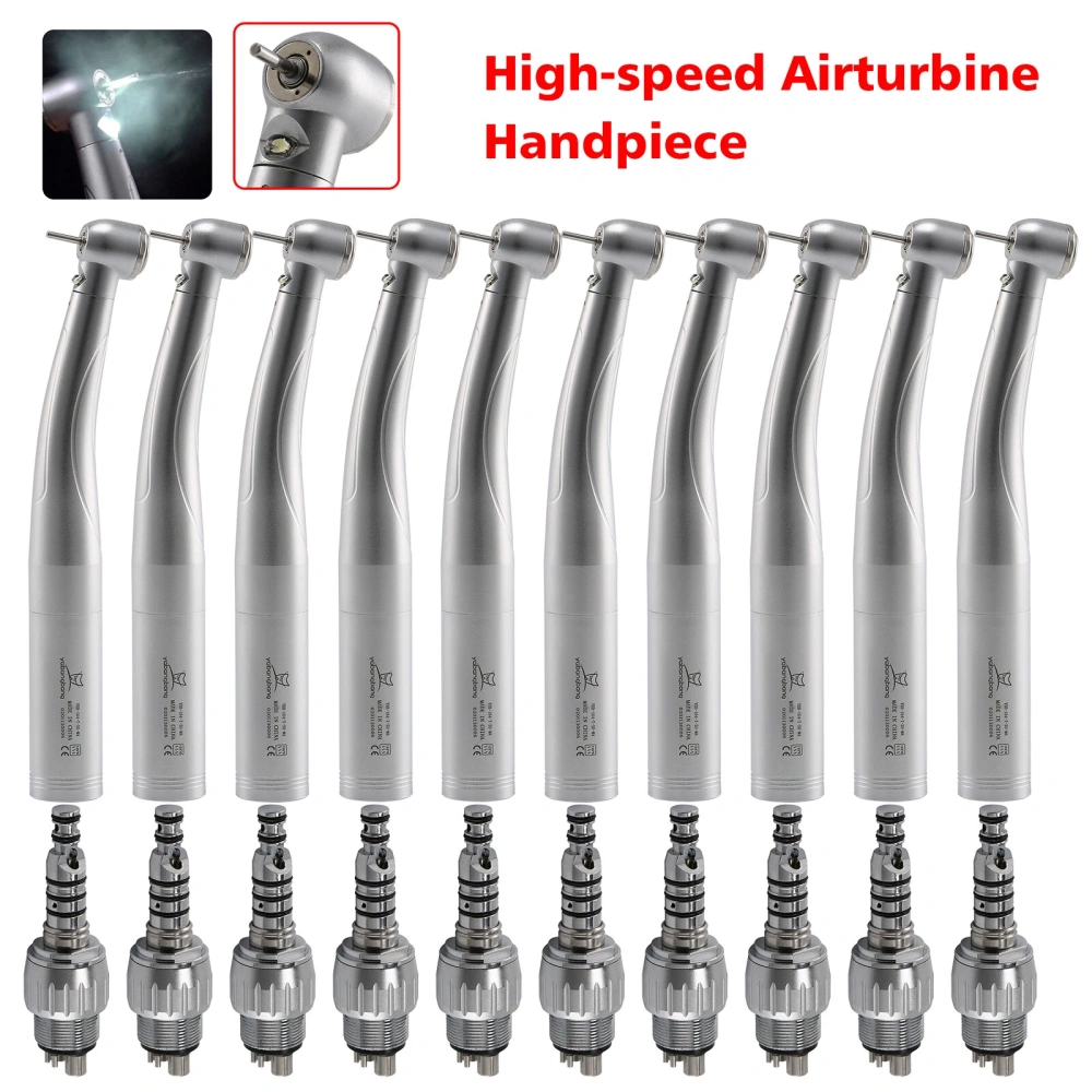 Dental LED E-generator High Speed Handpiece Turbine Large head + Quick Coupler 4Hole fit KaVo