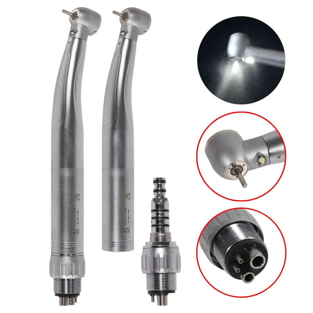 Dental LED E-generator High Speed Handpiece Turbine Large head + Quick Coupler 4Hole fit KaVo