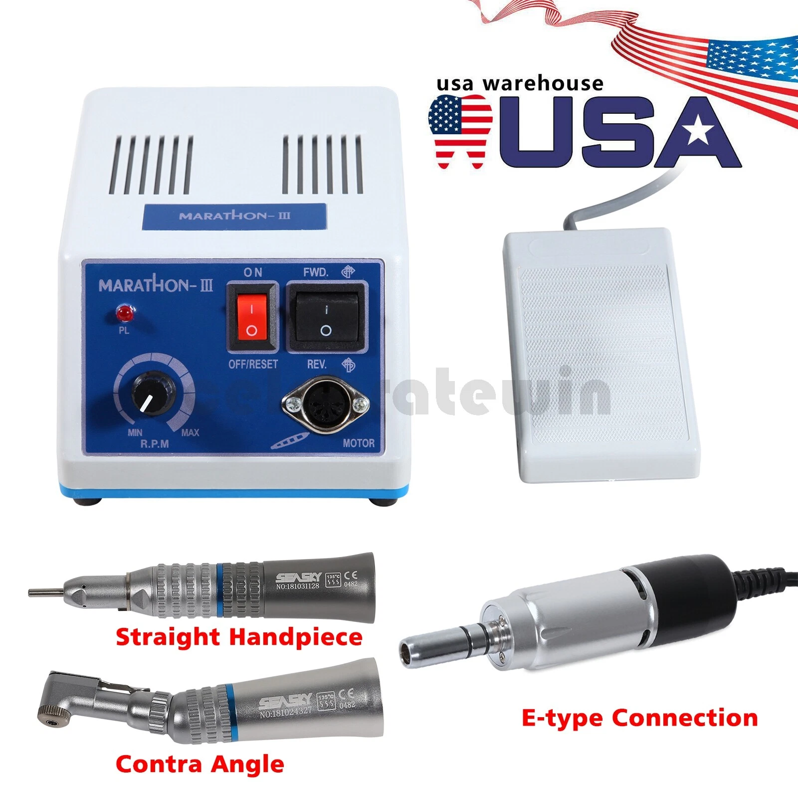 Dental Lab Marathon Micromotor Polisher Machine+/E-type handpiece ...