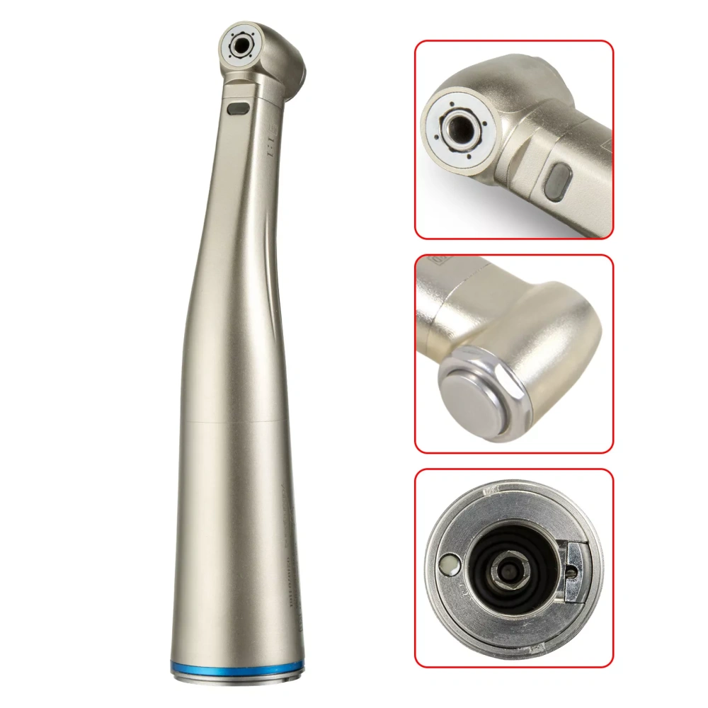 Dental 1:1 LED Fiber Optic Handpiece Internal 4 Spray Low Speed Contra Angle yabangbang