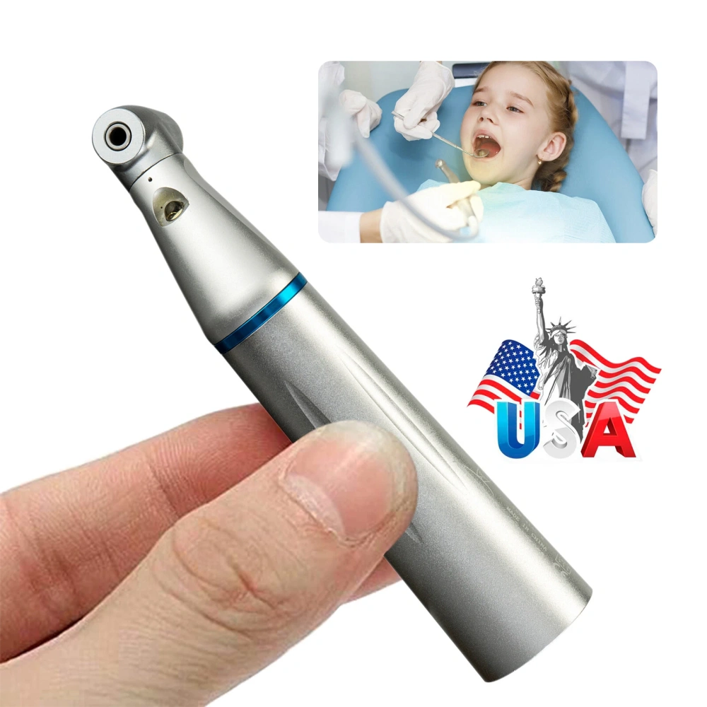 Dental LED E-generator Fiber Optic  Low Speed Contra Angle Handpiece Internal water spray