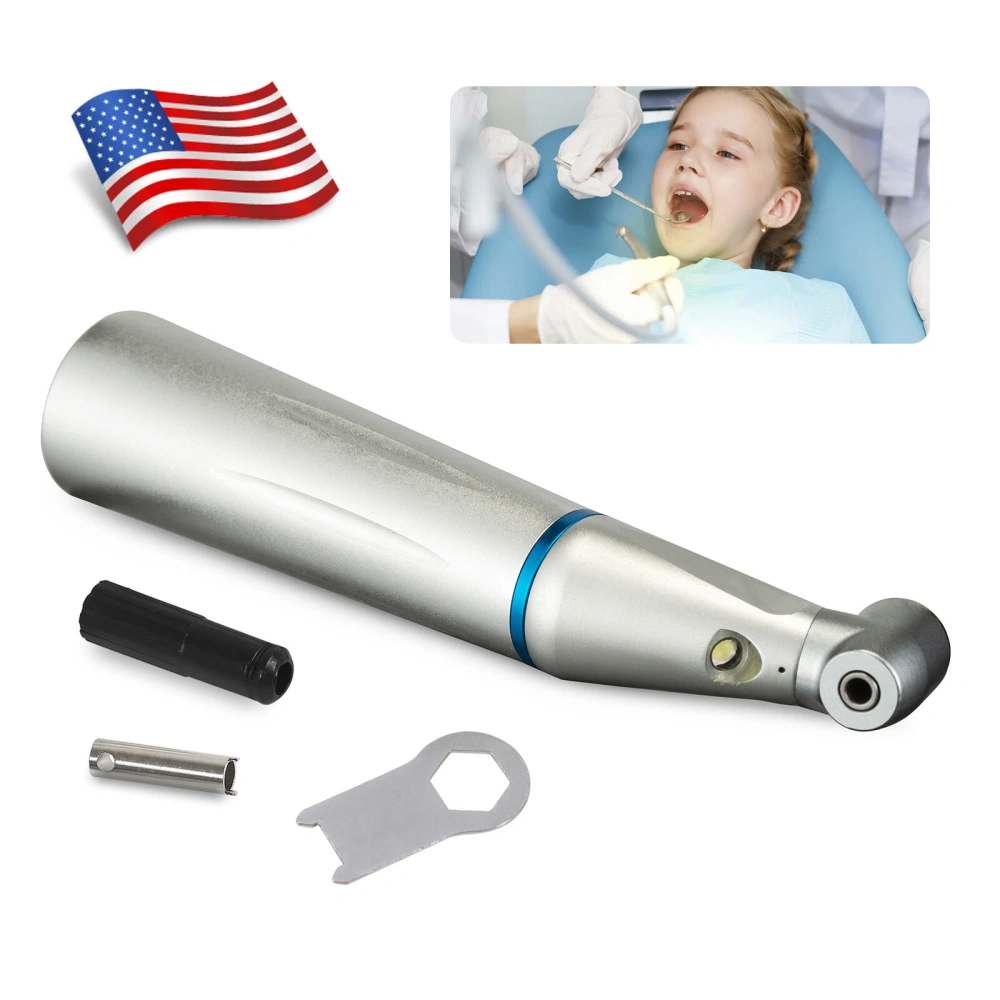 Dental LED E-generator Fiber Optic  Low Speed Contra Angle Handpiece Internal water spray
