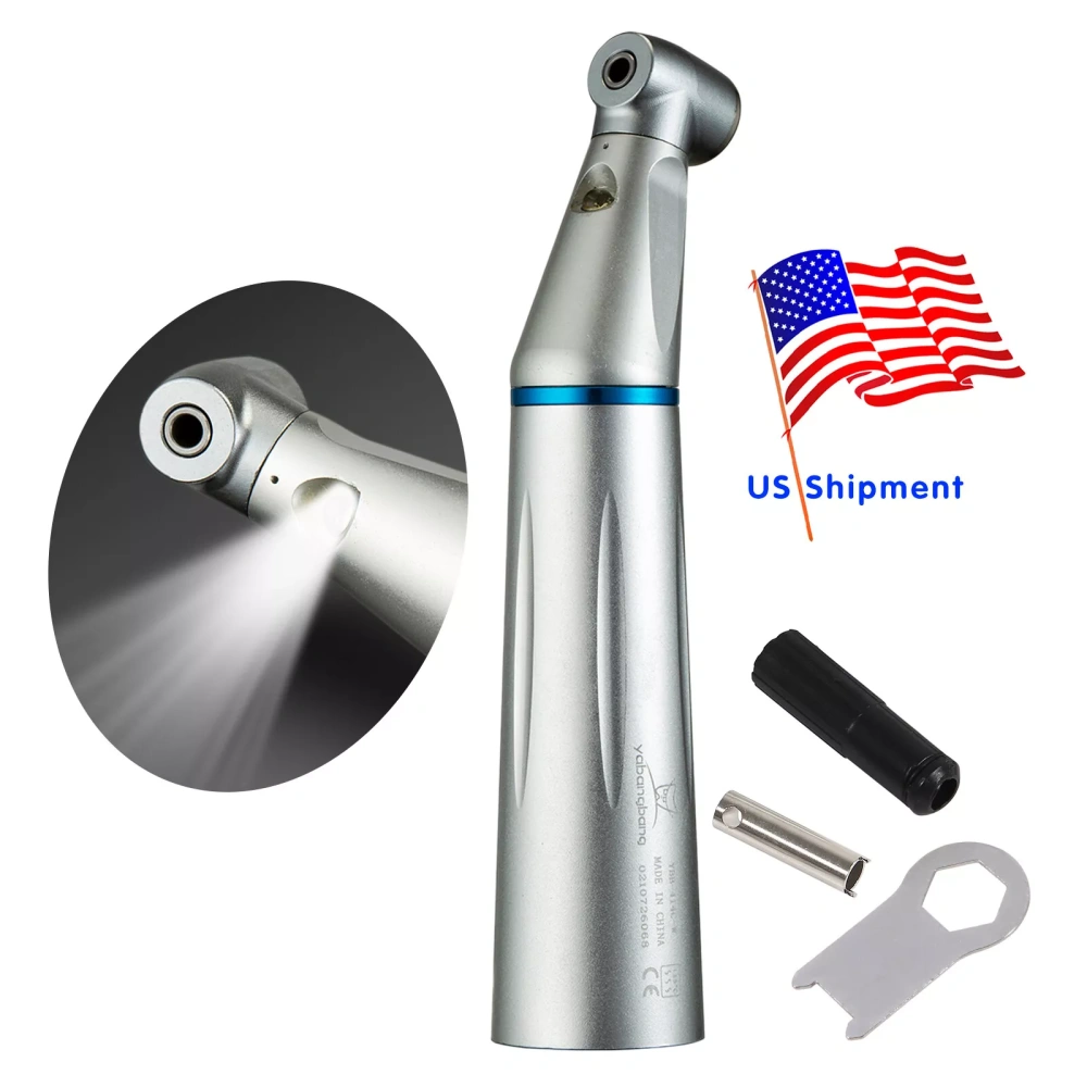 Dental LED E-generator Fiber Optic  Low Speed Contra Angle Handpiece Internal water spray