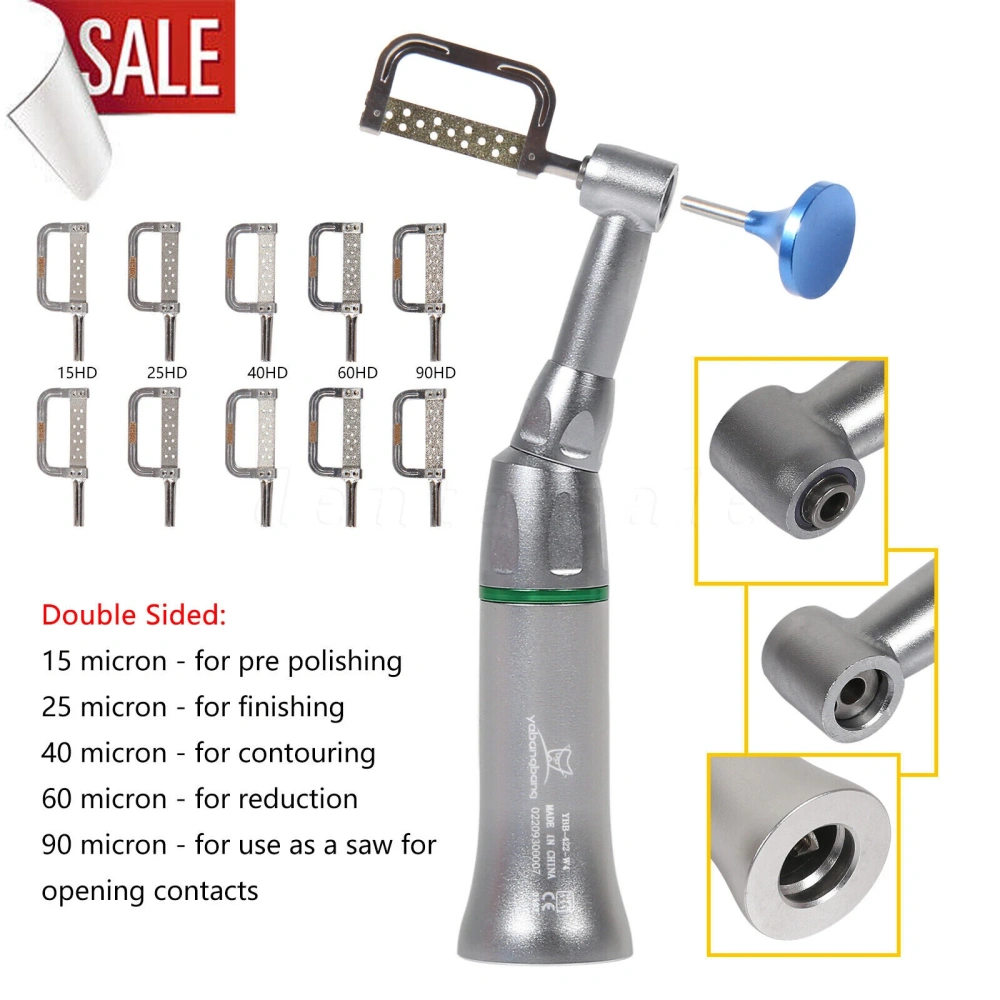 Dental Ortho Contra Angle 4:1 Contra Angle Handpiece Interproximal Strip IPR Kit