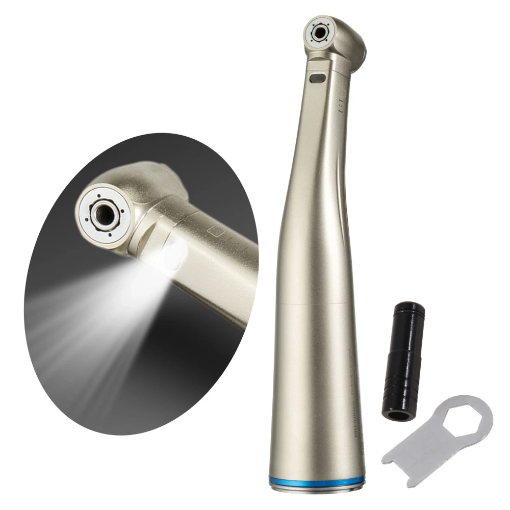 Dental 1:1 LED Fiber Optic Handpiece Internal 4 Spray Low Speed Contra Angle yabangbang
