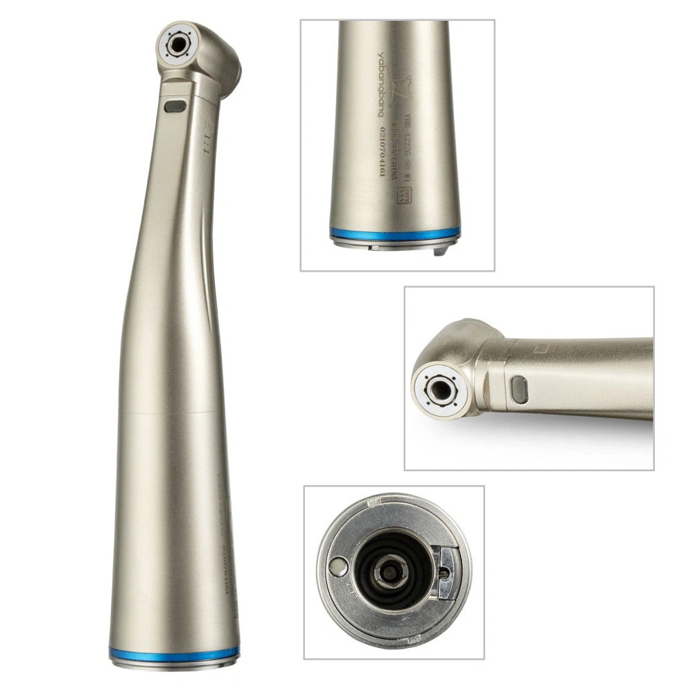 Dental 1:1 LED Fiber Optic Handpiece Internal 4 Spray Low Speed Contra Angle yabangbang
