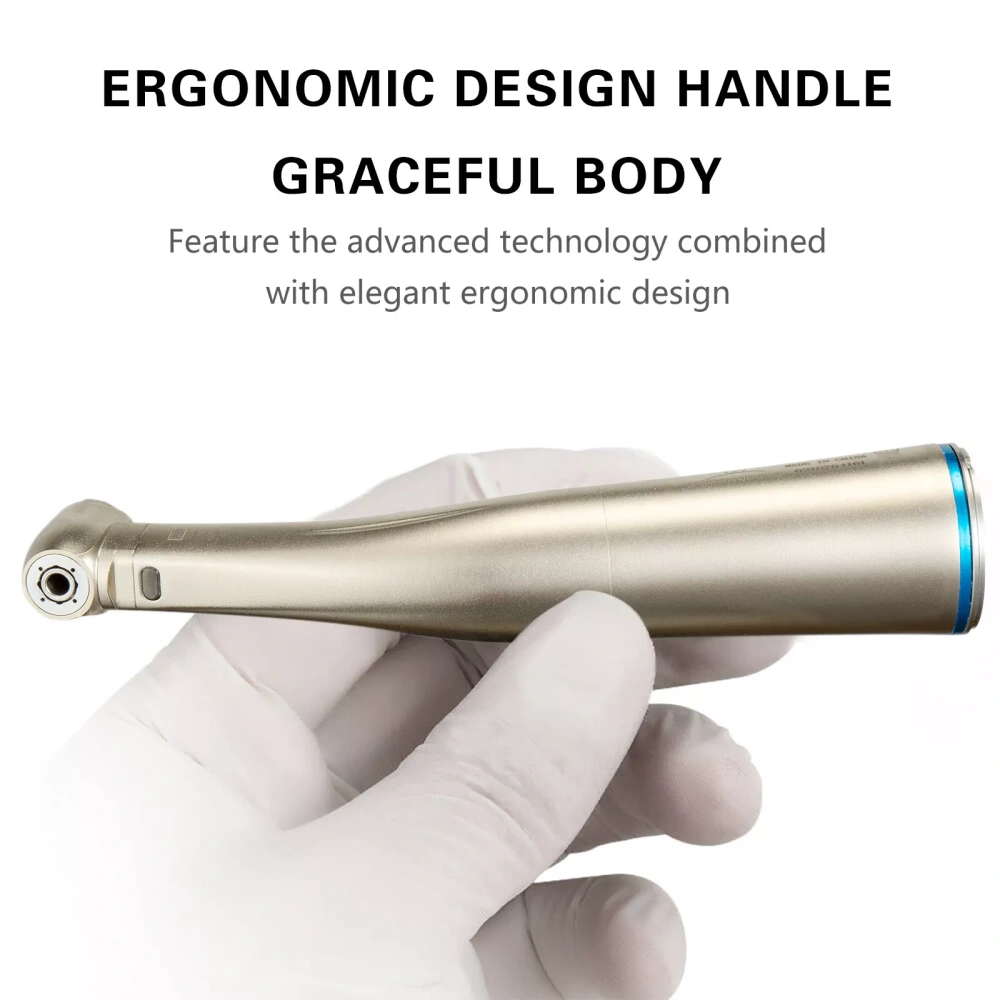 Dental 1:1 LED Fiber Optic Handpiece Internal 4 Spray Low Speed Contra Angle yabangbang