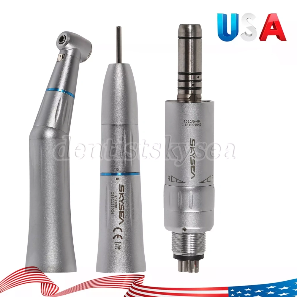 SKYSEA Dental Low Speed Handpiece Internal Water spray Contra Angle/Straight Air Motor handpiece 4Hole