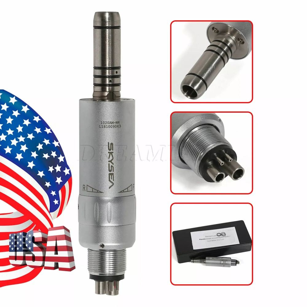 SKYSEA Dental Low Speed Handpiece Internal Water spray Contra Angle/Straight Air Motor handpiece 4Hole