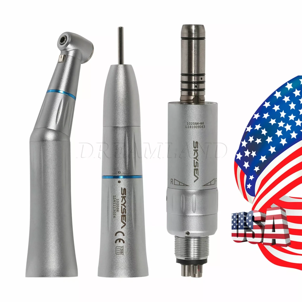 SKYSEA Dental Low Speed Handpiece Internal Water spray Contra Angle/Straight Air Motor handpiece 4Hole