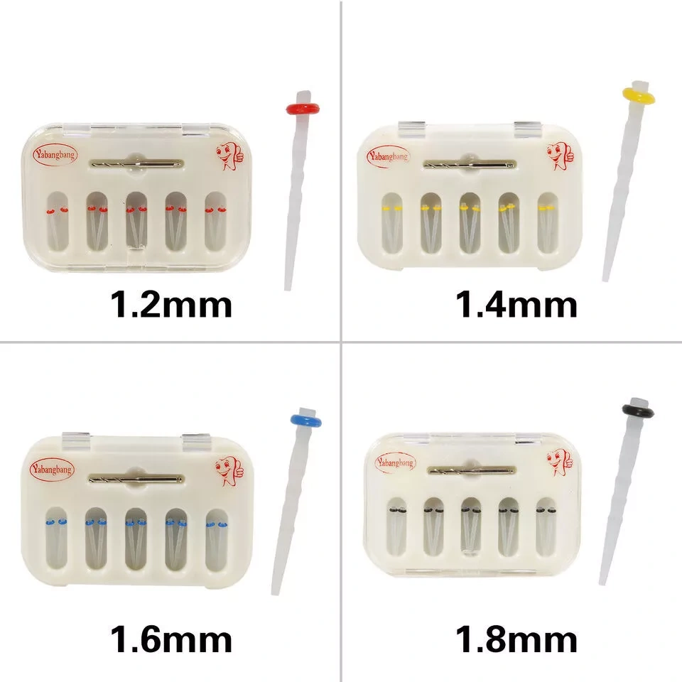 Dental Fiber Post Resin Post Screw Thread Quartz & Drill Kit 1.2 1.4 1.6 1.8MM
