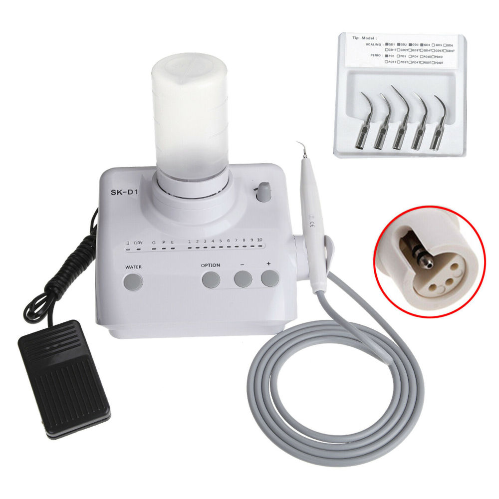 Dental Portable Ultrasonic Piezo Scaler w/2*Bottles fit DTE Satelec Handpiece tips