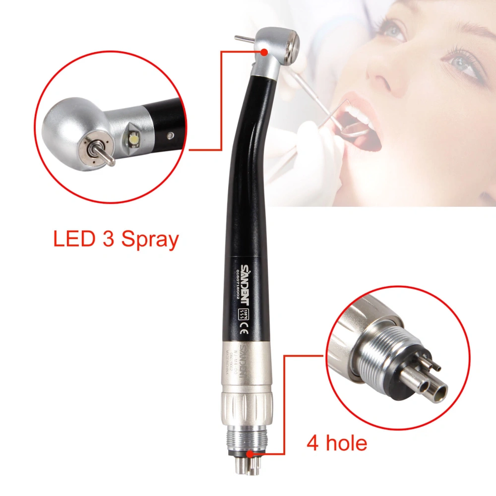 Dental LED E-generator High speed Handpiece fit NSK Style Quick coupler 4Hole