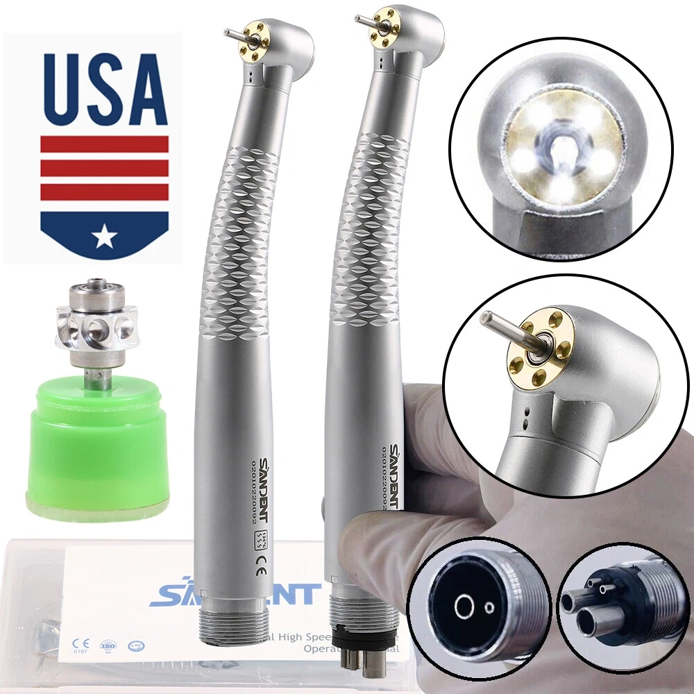 Dental E-generator Shadowless 6 LED High Speed Handpiece 6 Way Sprays 2/4Hole