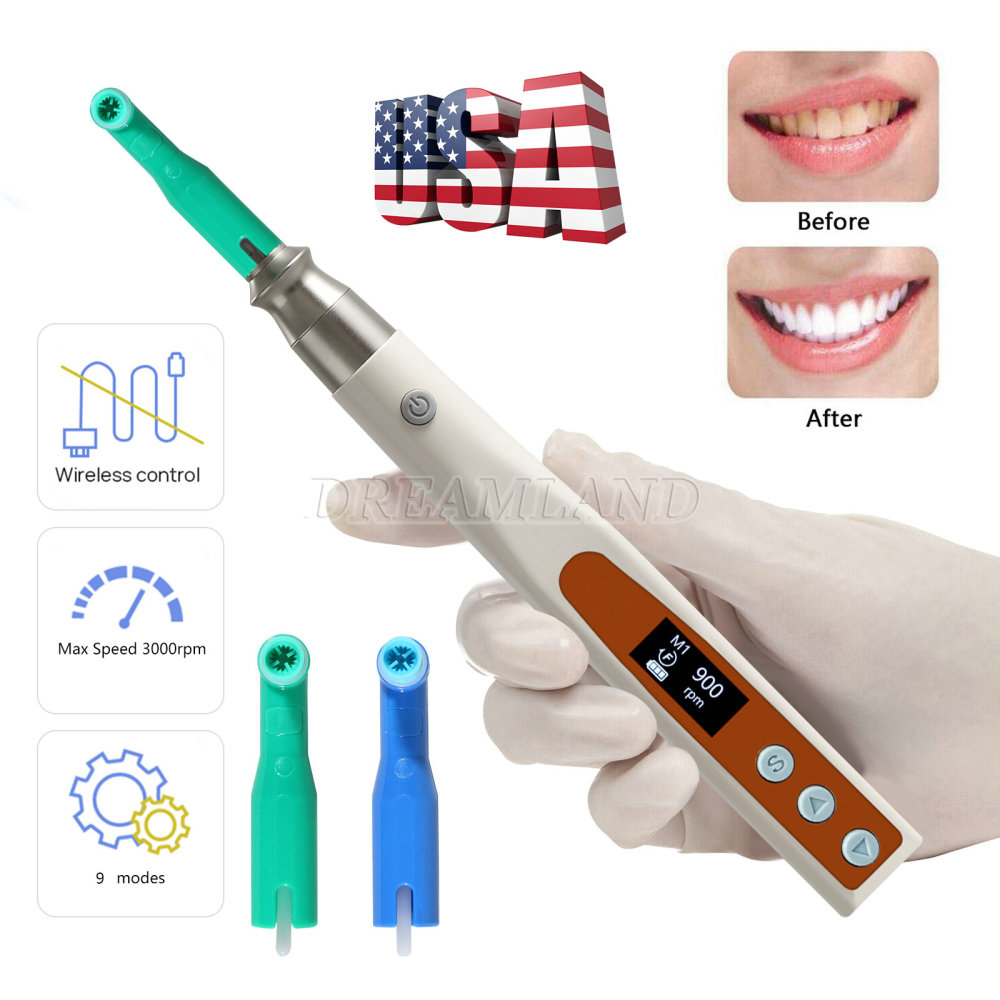 Dental Electric Hygiene Polishing Prophy Handpiece +2 Prophy Angles