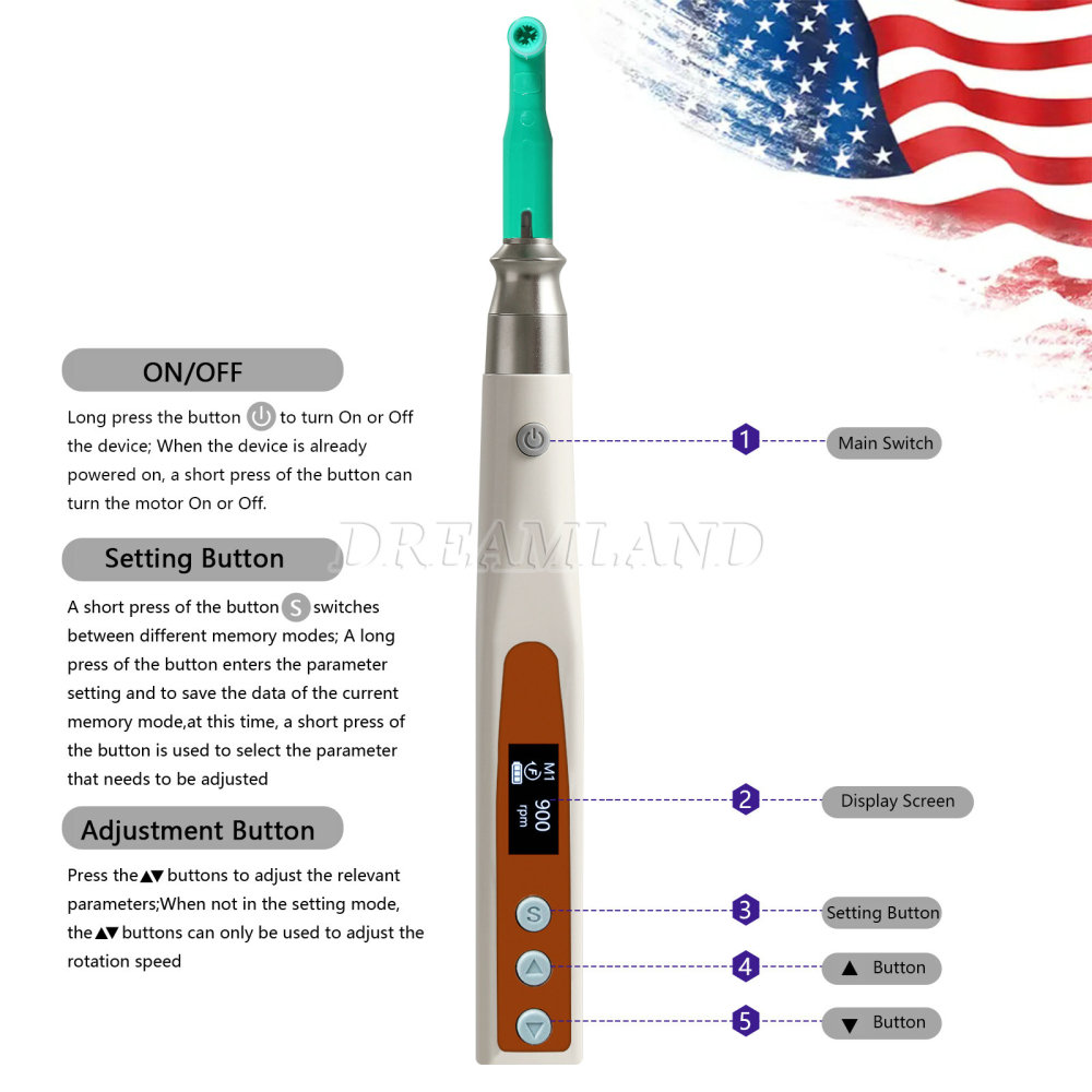 Dental Electric Hygiene Polishing Prophy Handpiece +2 Prophy Angles