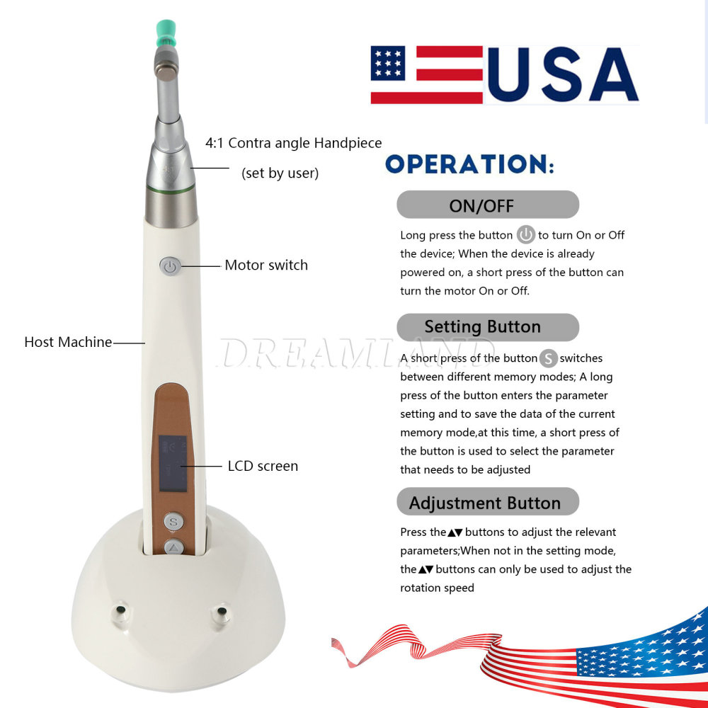 Dental Electric Wireless Hygiene Prophy Handpiece 4:1 Reciprocating Polishing fit prophy cups