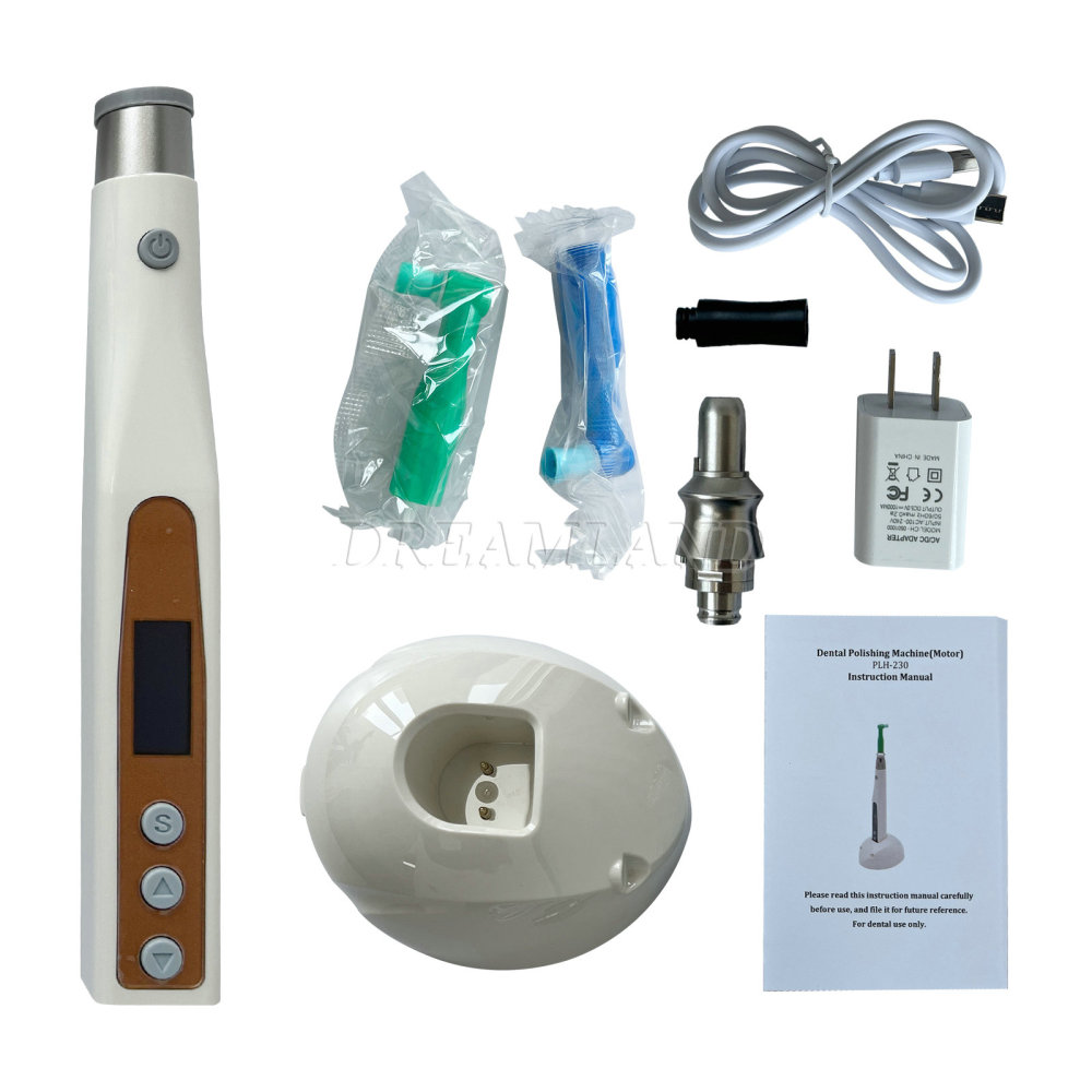 Dental Electric Hygiene Polishing Prophy Handpiece +2 Prophy Angles
