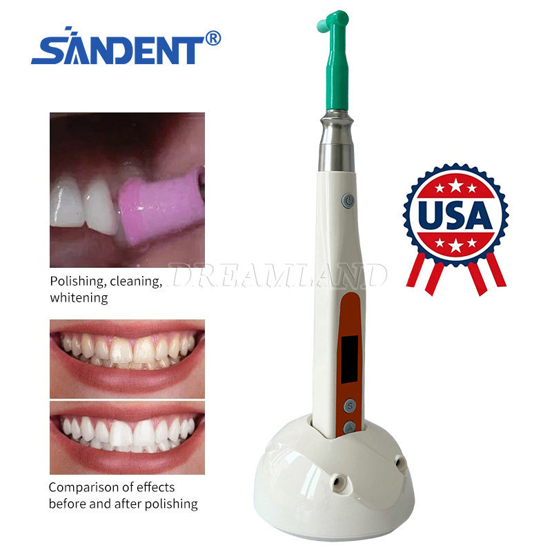 Dental Electric Hygiene Polishing Prophy Handpiece +2 Prophy Angles