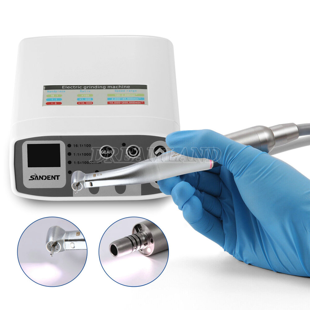 New Dental Brushless Electric LED Micro Motor/1:5 Fiber Optic Handpiece Contra Angle