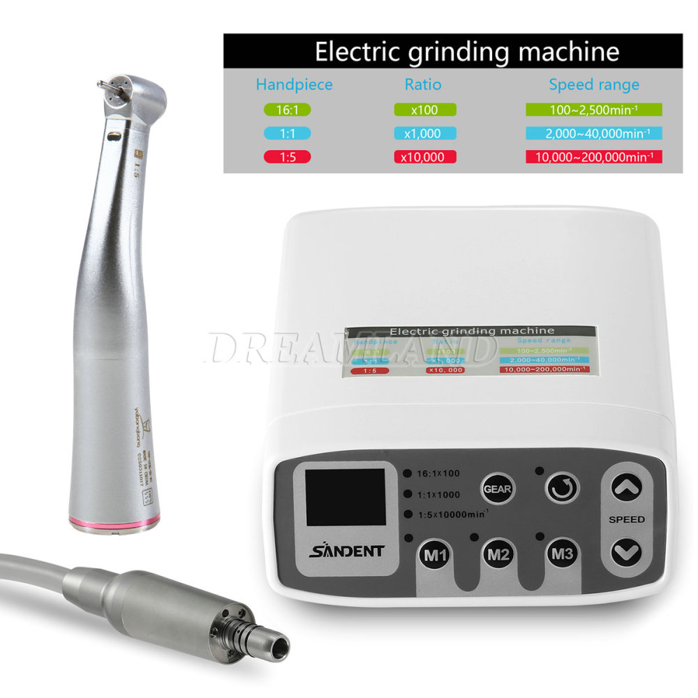 New Dental Brushless Electric LED Micro Motor/1:5 Fiber Optic Handpiece Contra Angle
