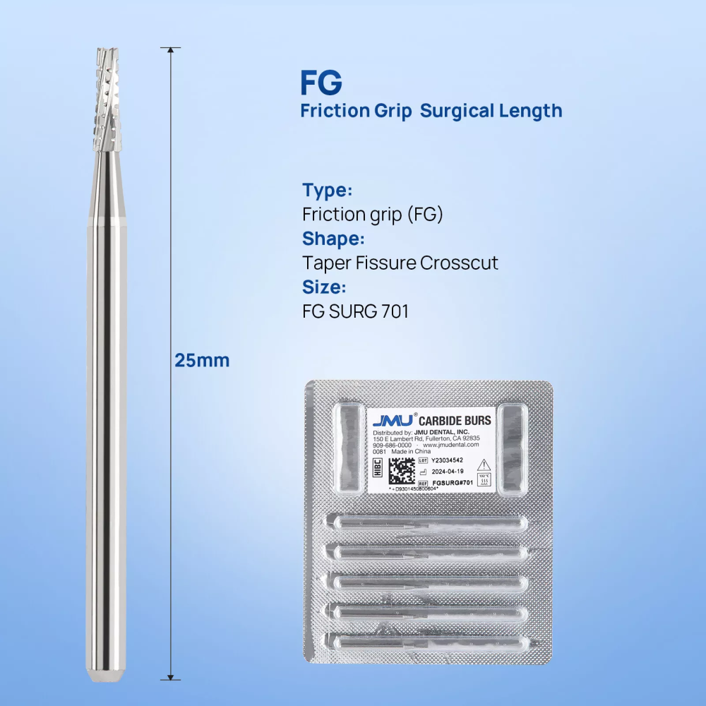 2packs (total 10pcs) Dental Carbide Burs Surgical Burs FG-701