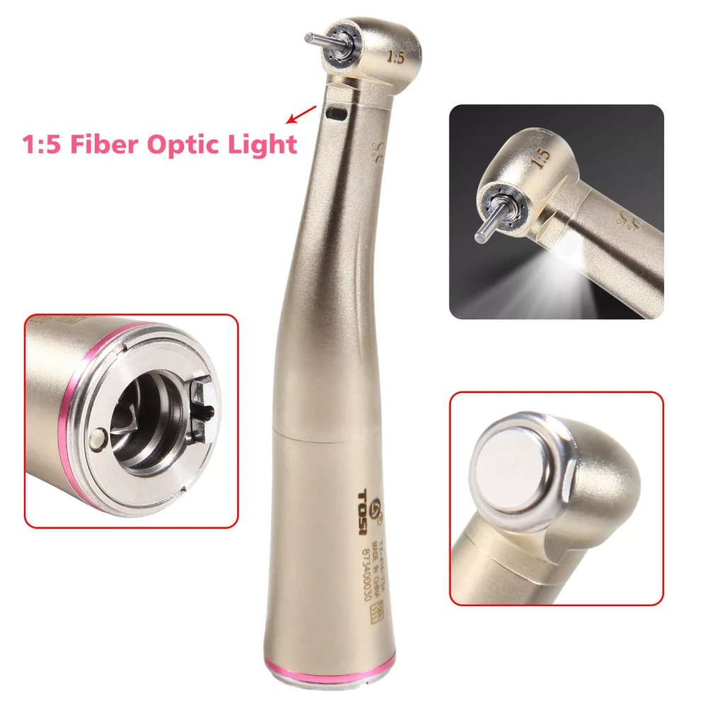 TOSI Dental 1:5 Fiber Optic Contra Angle Handpiece Fit E-type Motor