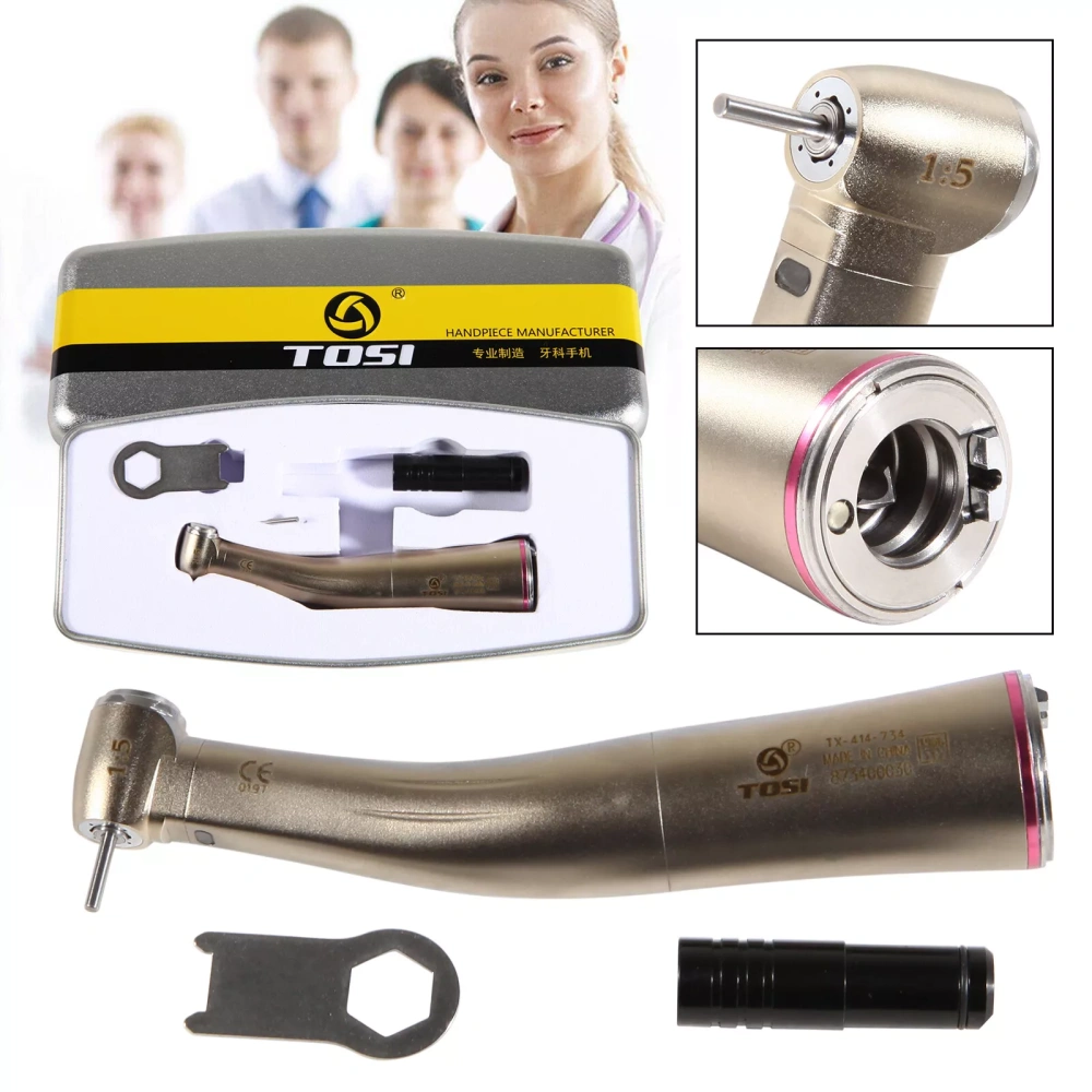 TOSI Dental 1:5 Fiber Optic Contra Angle Handpiece Fit E-type Motor