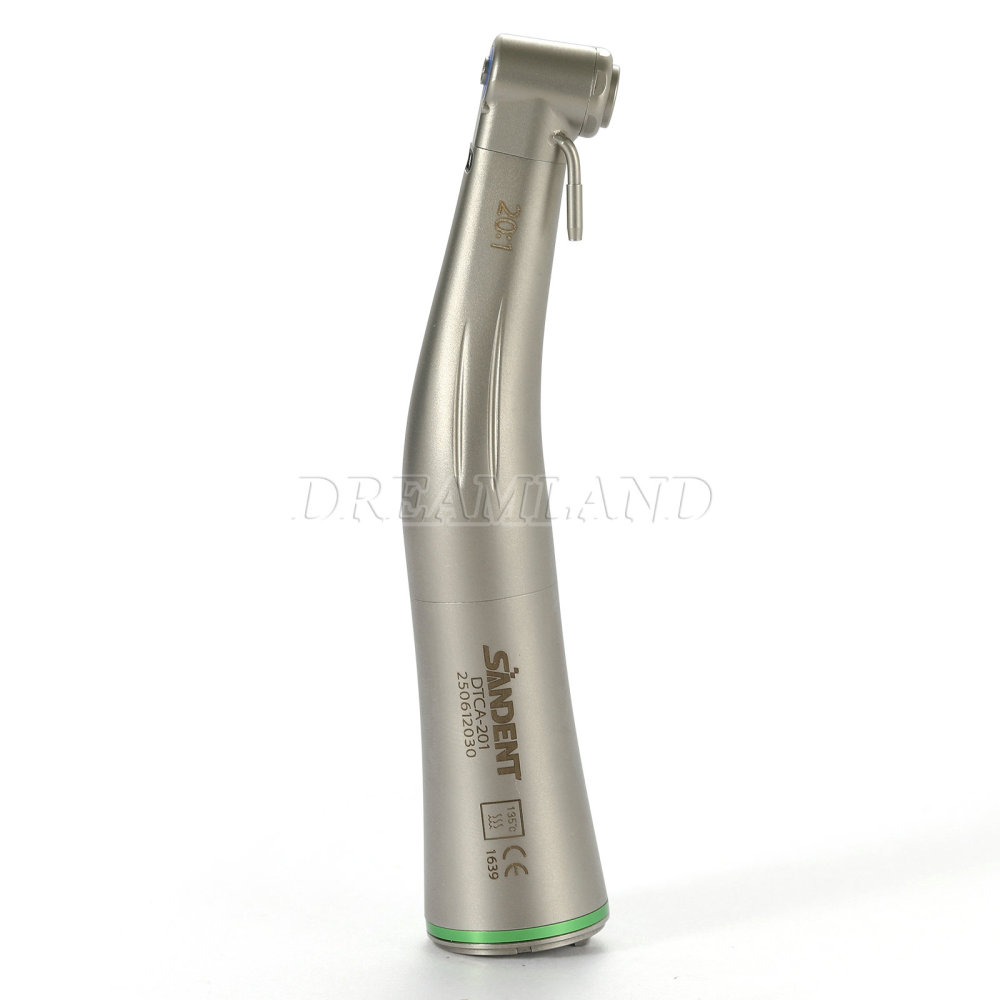 LED Fiber Optic Dental 20:1 Implant Contra Angle Low Speed Handpiece Push Button SANDENT